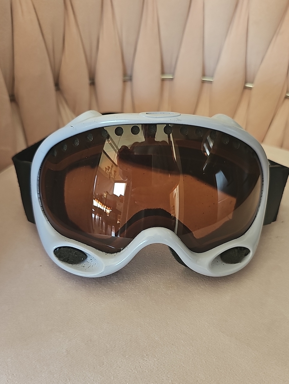 Oakley White Goggles with Brown Lens